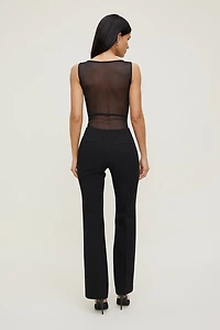 Justaucorps en maille diaphane