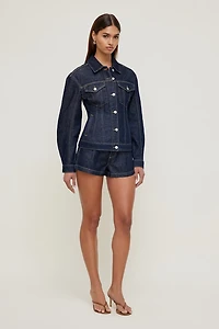Cinched Denim Jacket