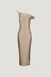 Jayde Stretch Satin Midi Dress