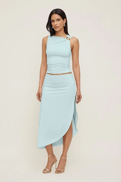 Sculpt Slit Midi Skirt