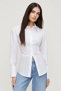 Chemise à dos cintré en popeline