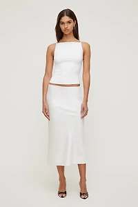Camisole sculptante à col bateau et bretelles