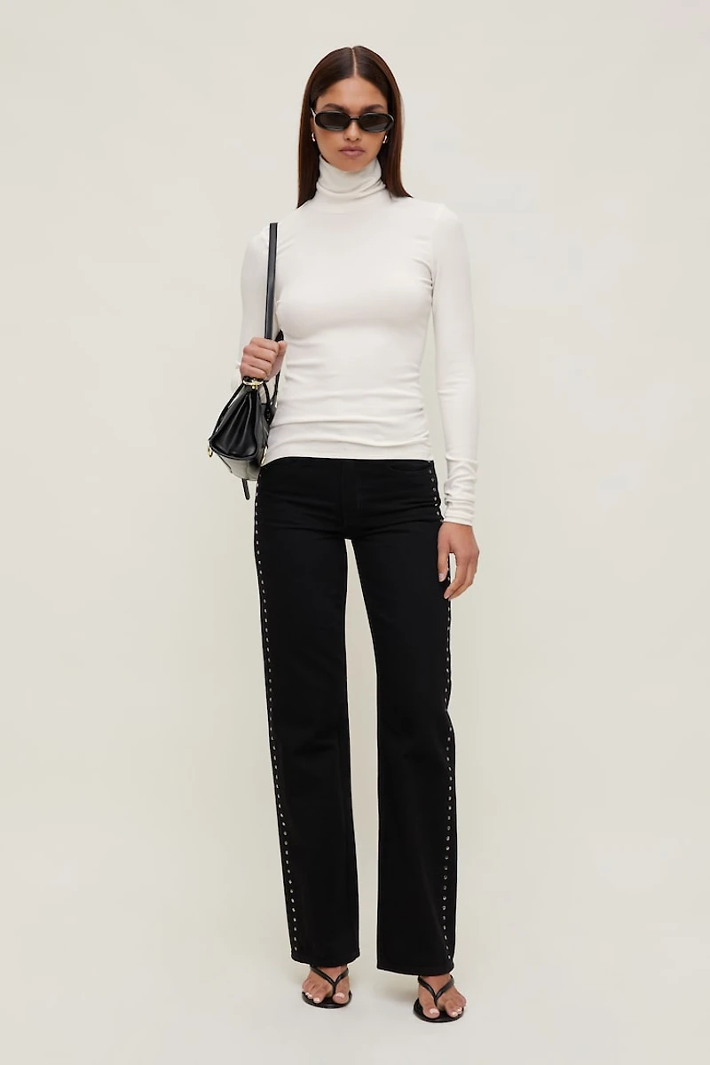 Fitted Turtleneck Top
