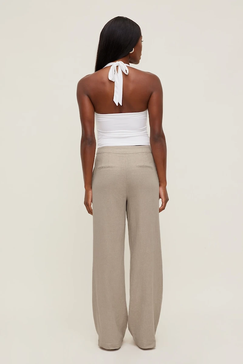 Pantalon à jambe droite Yasmin en lin