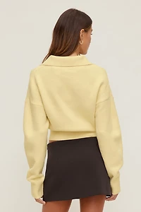 Audrey Cinched Polo Sweater