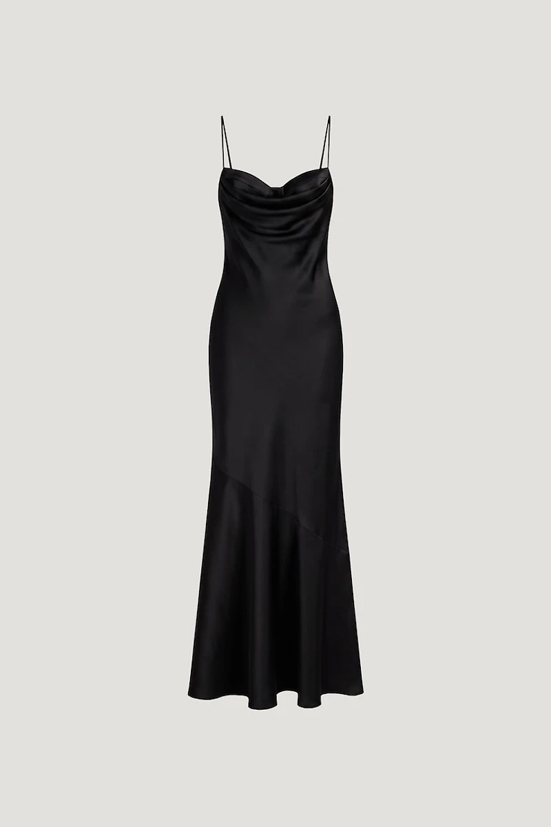 Bustier Satin Maxi Dress