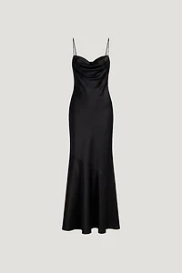 Bustier Satin Maxi Dress