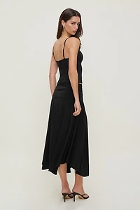 Sculpt Asymmetric Midi Skirt