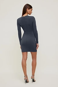 Sculpt Draped Mini Dress
