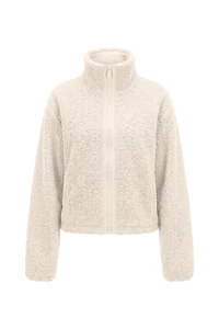 Blouson sherpa à fermeture éclair complète