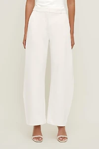 Mid Rise Barrel Leg Pants