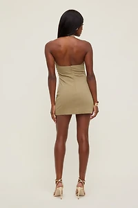 Cowl Halter Mini Dress