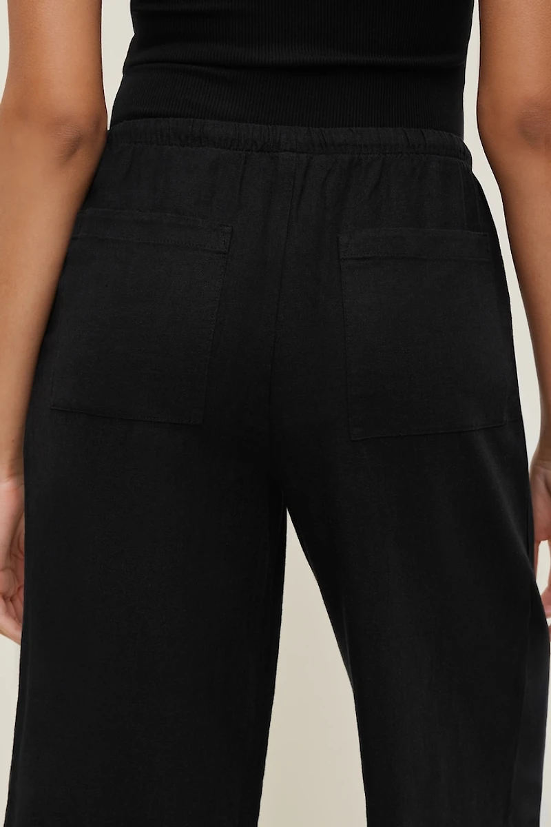 Leo Linen Capri Pants