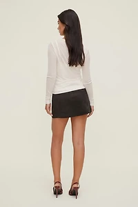 Minijupe-short en faux suède Stacie