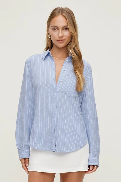 Chemise en lin surdimensionnée Isla