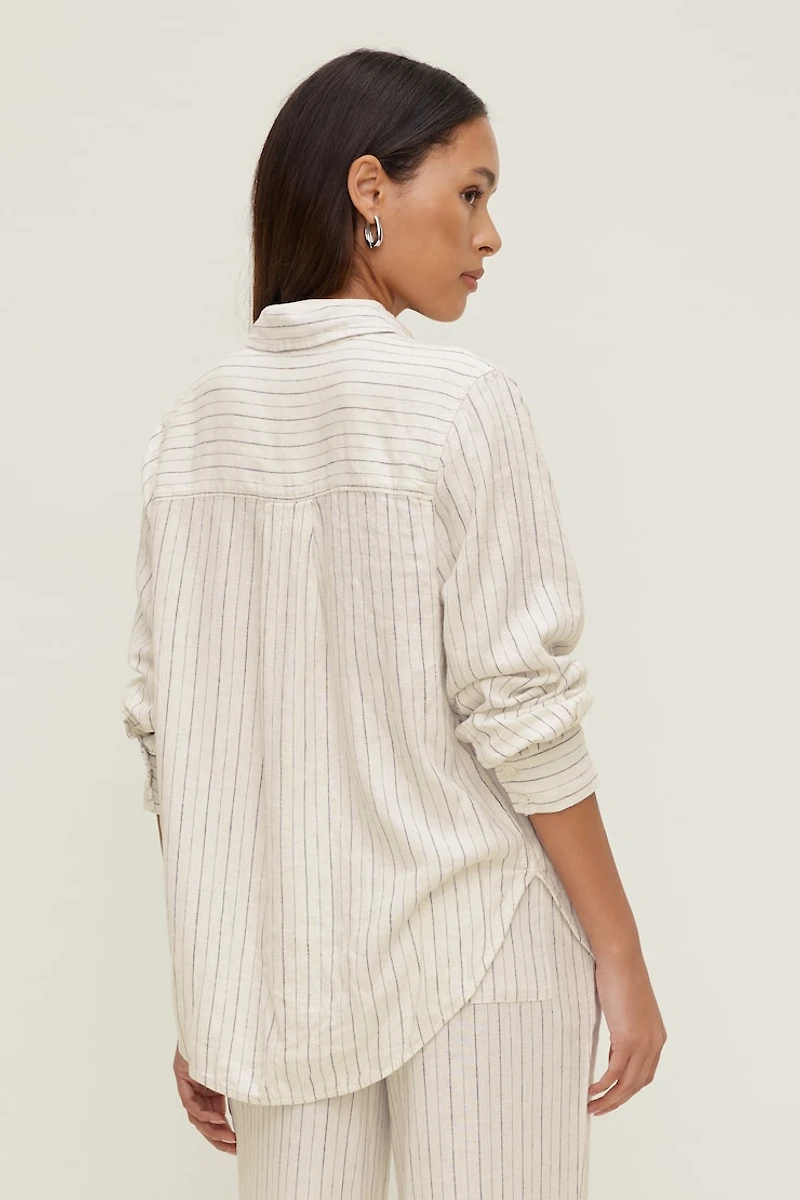 Chemise en lin surdimensionnée Isla