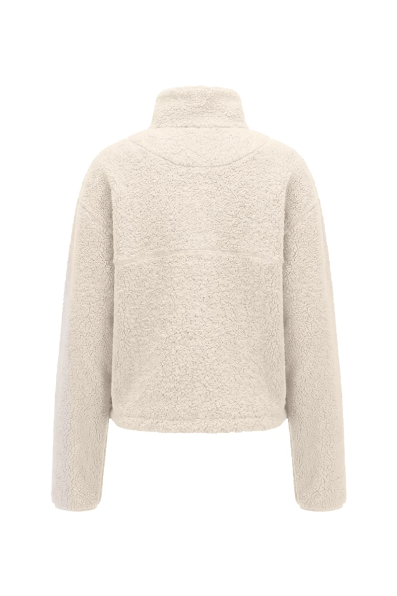 Blouson sherpa à fermeture éclair complète