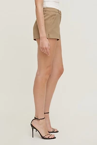 Fitted Mid Rise Shorts