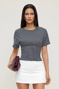 Andrea Striped Cotton T Shirt