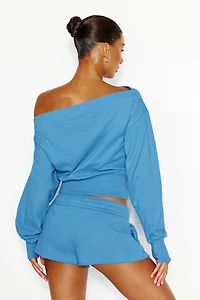 SoftTerry™ Rib Off Shoulder Sweater