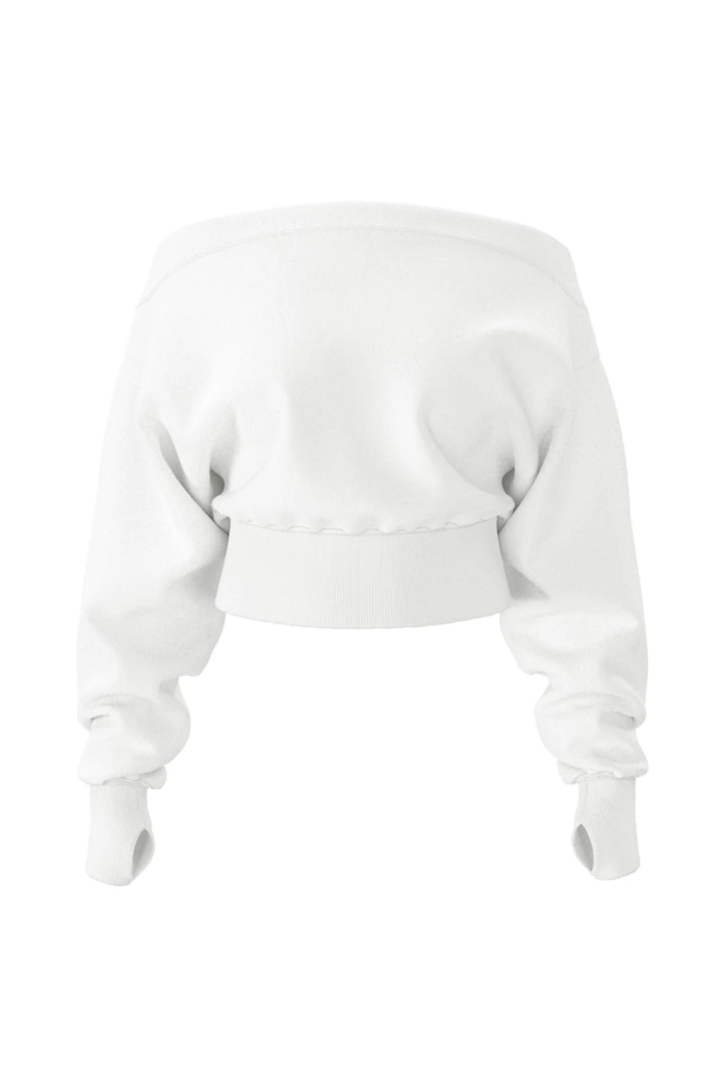 SoftTerry™ Rib Off Shoulder Sweater