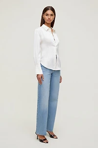 Eva Cinched Satin Shirt