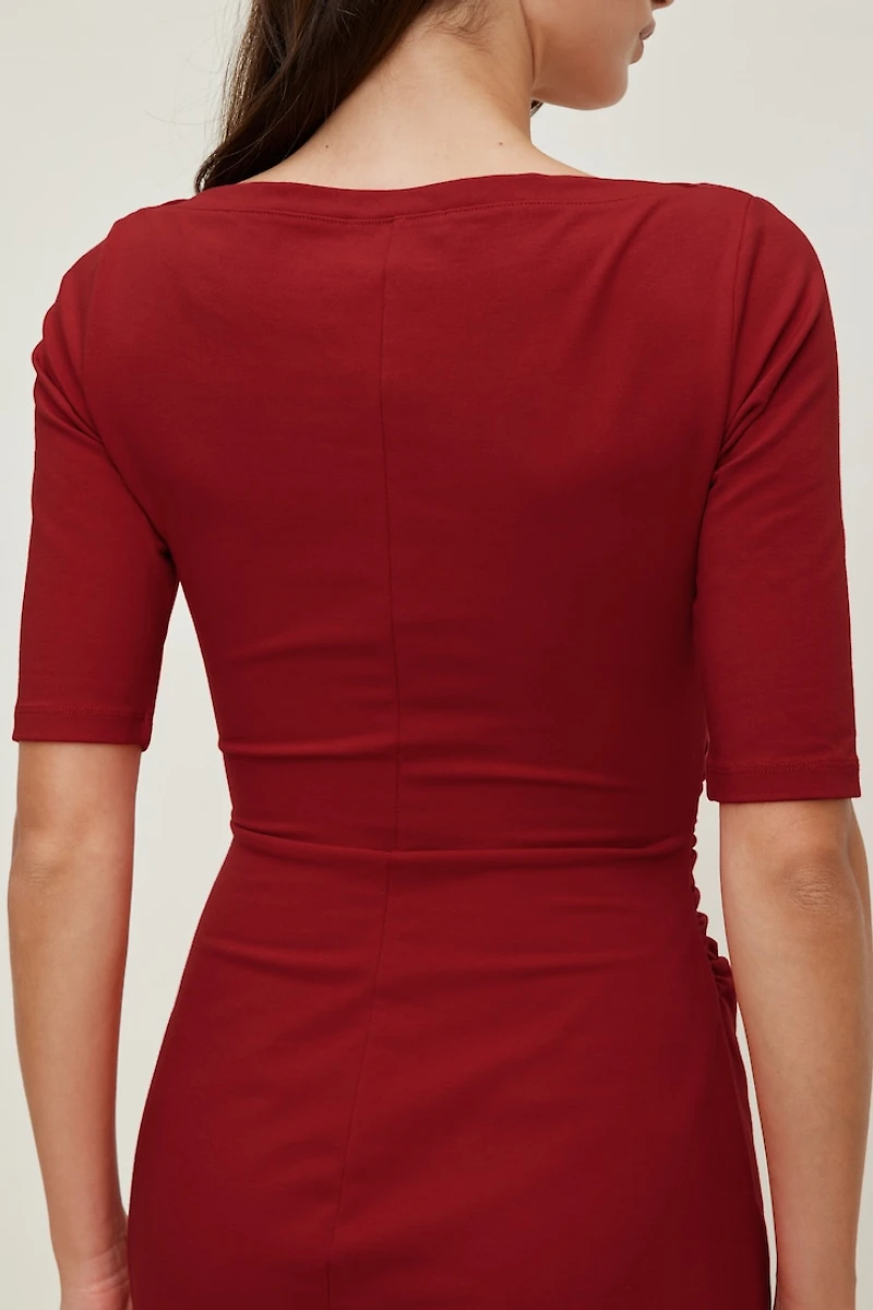 Maude 3/4 Sleeve Cotton Mini Dress