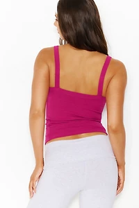 Open Neck Ribbed Cami Top