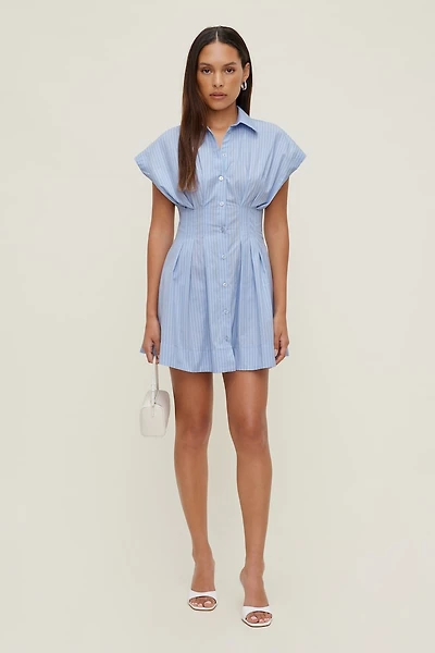 Minirobe chemise en popeline