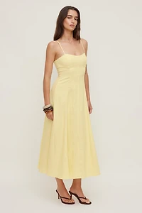 Belle Linen Midi Dress