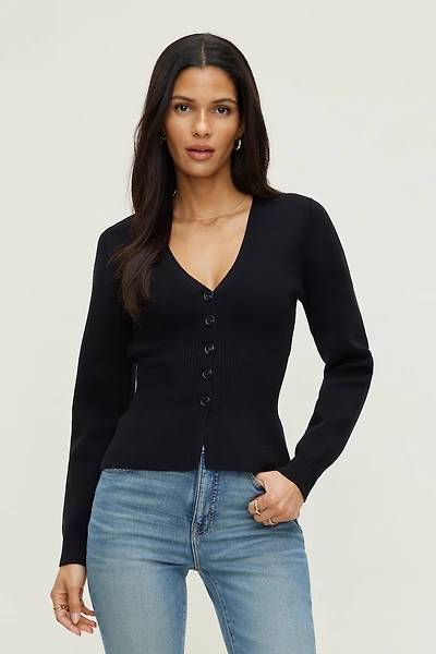 Cardigan à taille cintrée