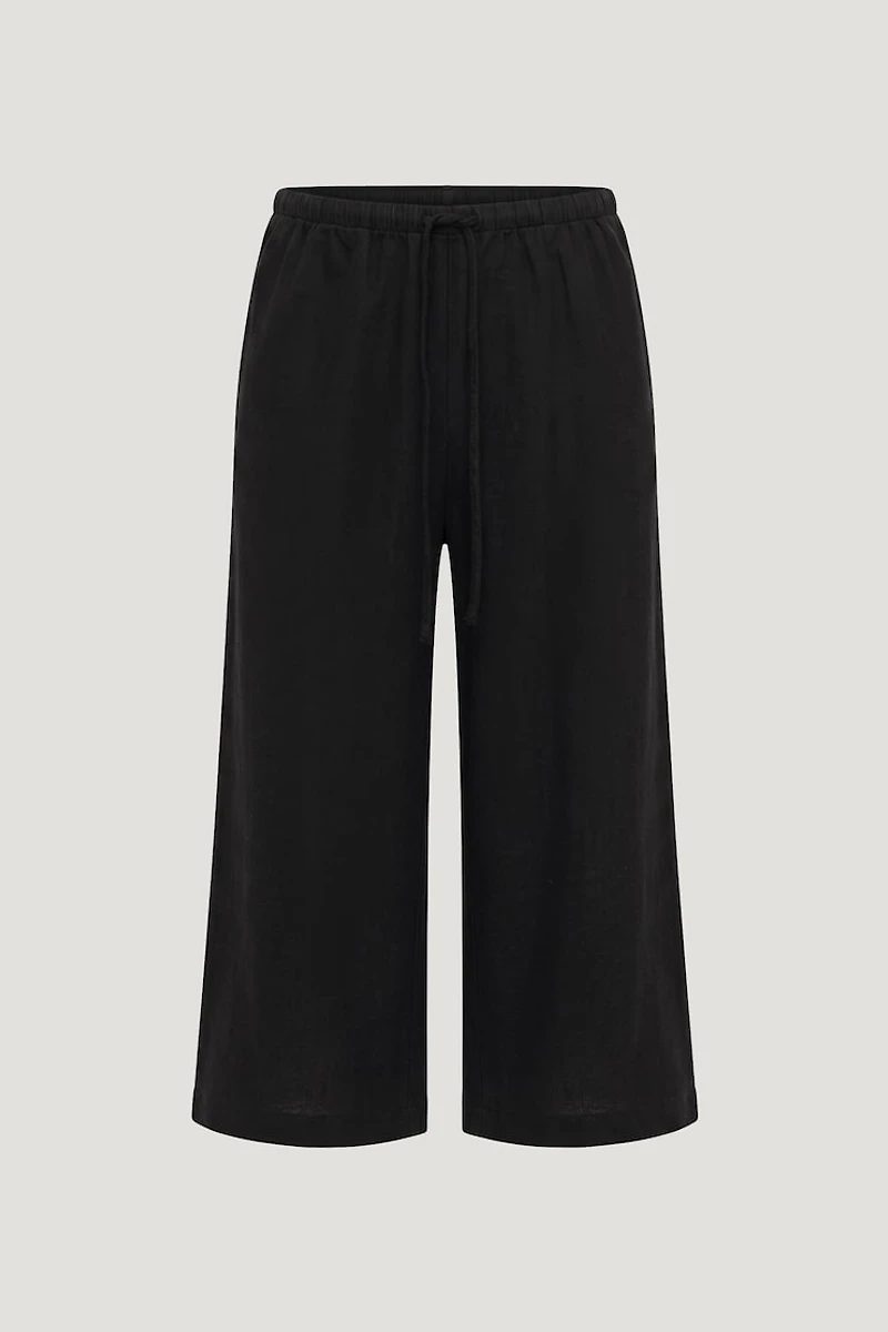 Leo Linen Capri Pants