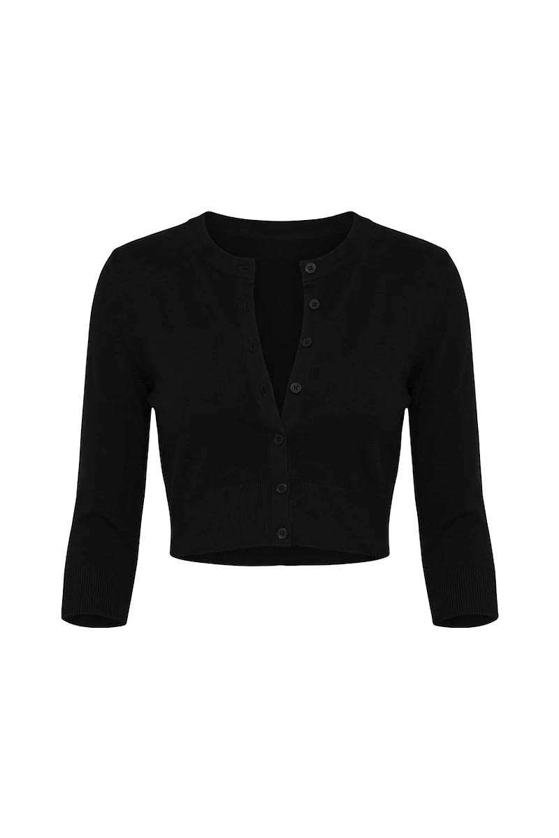 Ultra Cropped Cardigan Long Sleeve Top