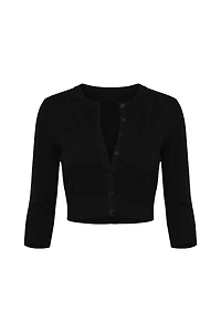 Ultra Cropped Cardigan Long Sleeve Top
