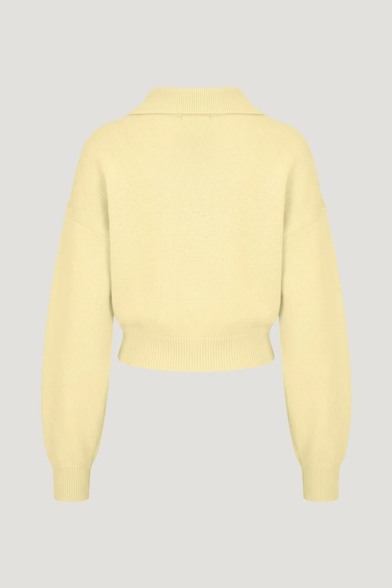 Audrey Cinched Polo Sweater