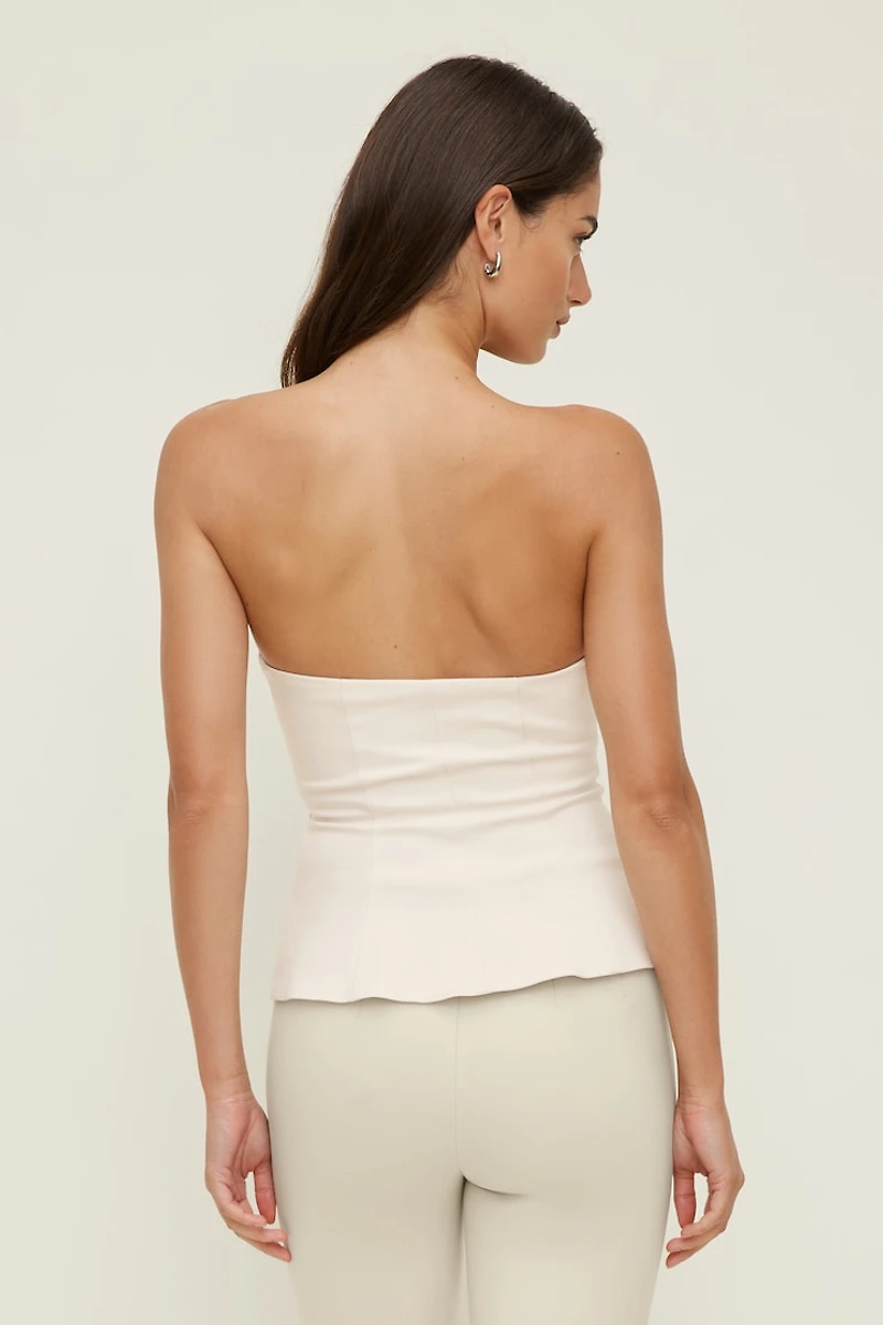 Peplum Bustier Top