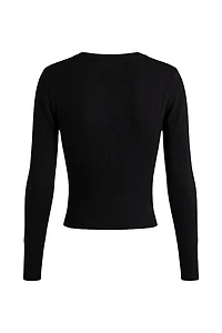 Cardigan épuré à taille cintrée