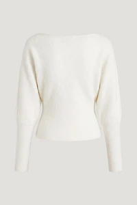 Cinched Boat Neck Sweater