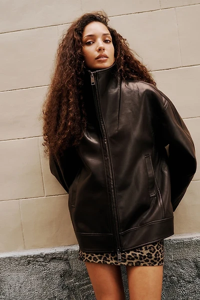 Cocoon Faux Leather Jacket