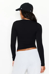 Sleek Crewneck Longsleeve Top
