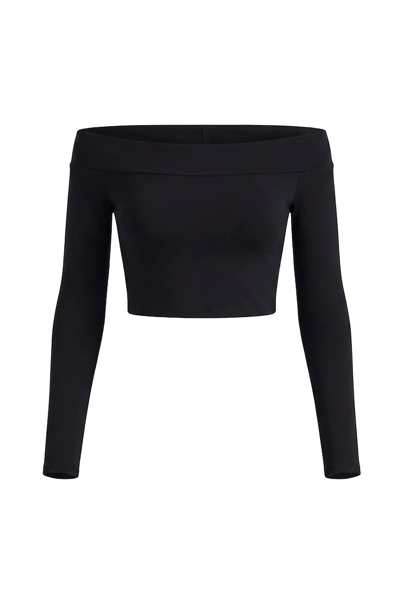 Sleek Off Shoulder Long Sleeve Top