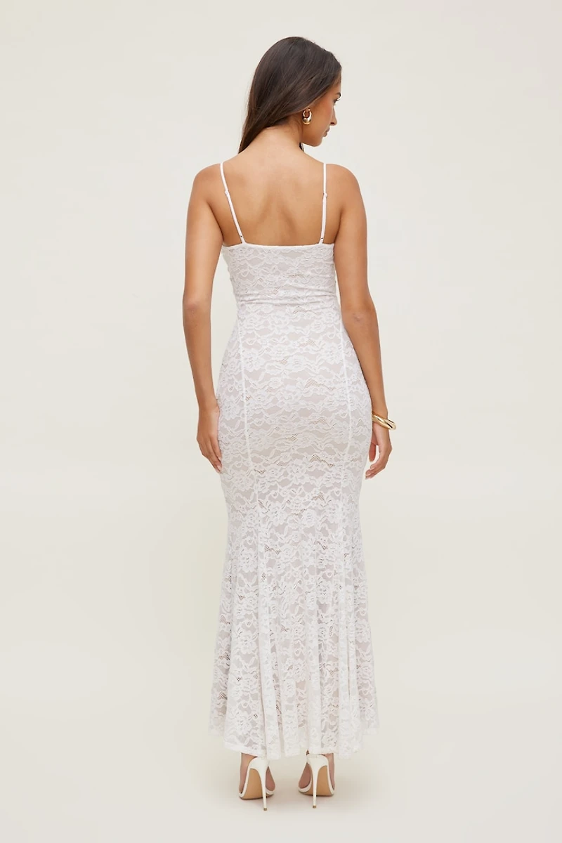 Robe maxi recouverte de dentelle Monet
