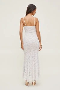Robe maxi recouverte de dentelle Monet