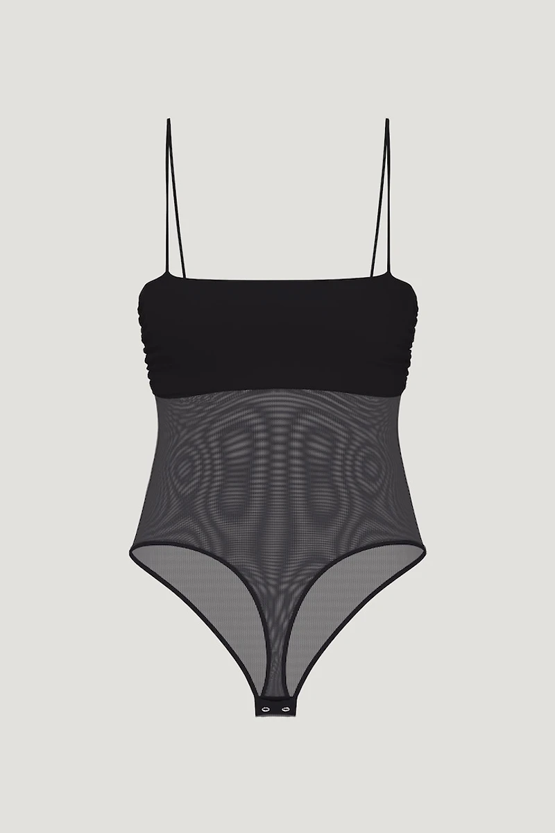 Bandeau Sheer Mesh Bodysuit
