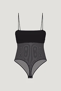 Bandeau Sheer Mesh Bodysuit