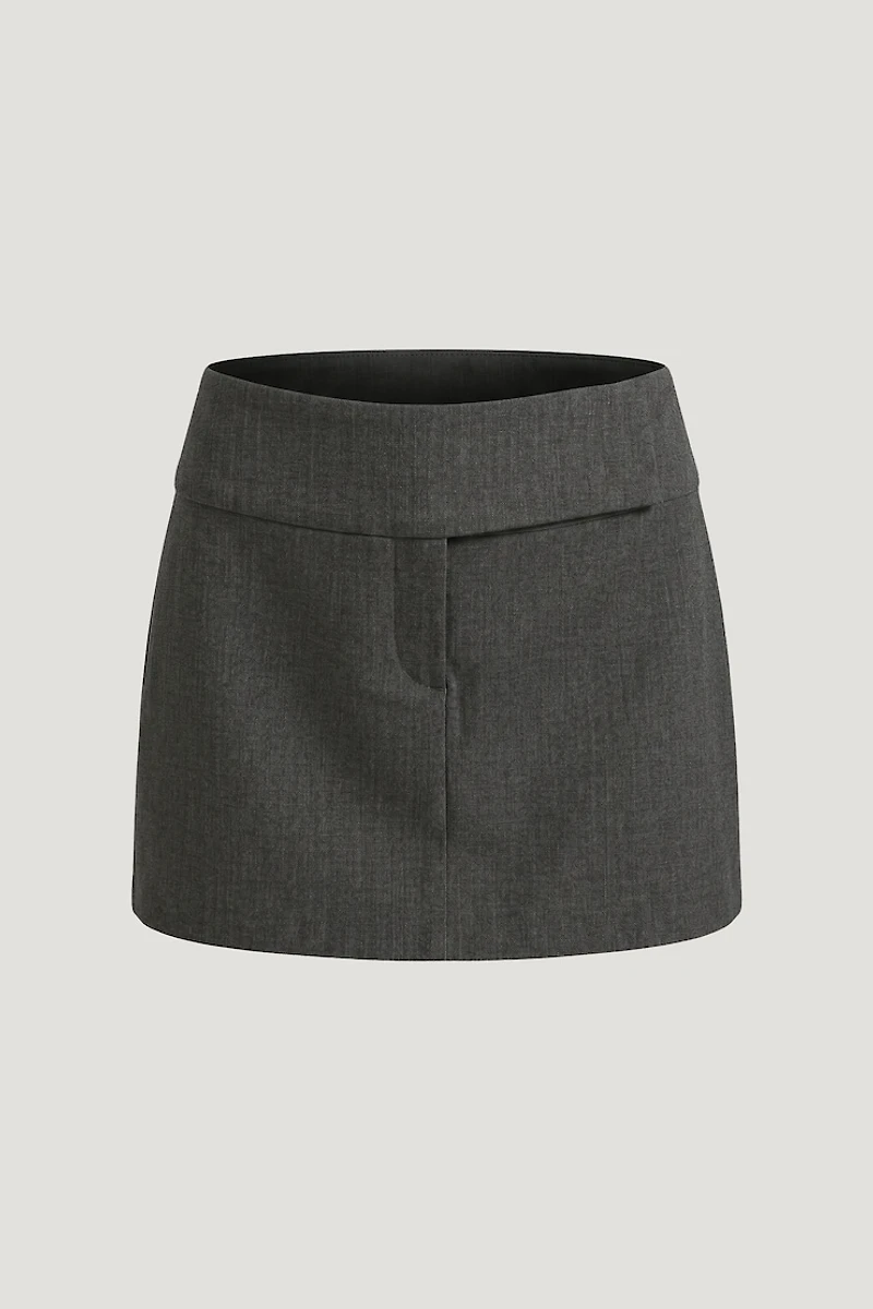 Wide Waistband Mini Skort