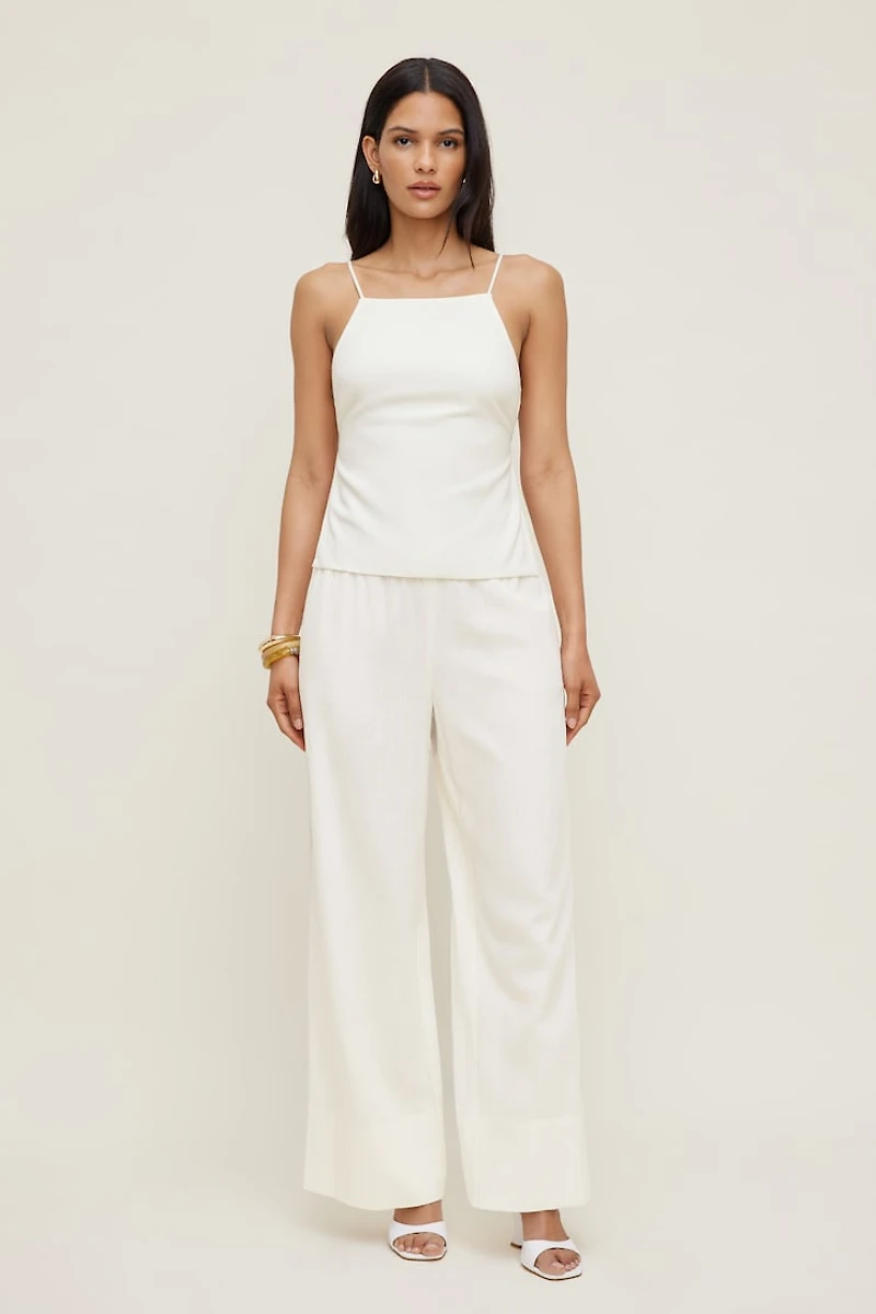Haut style tablier en lin