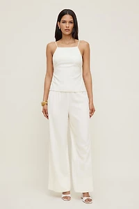 Haut style tablier en lin