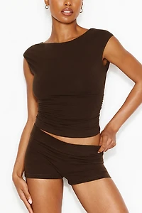SuperSoft Ruched Back Top