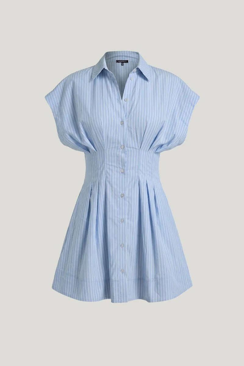 Minirobe chemise en popeline
